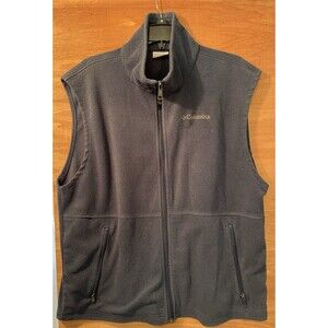 Columbia Vest Men’s Size L Navy Fleece Zippered Pockets